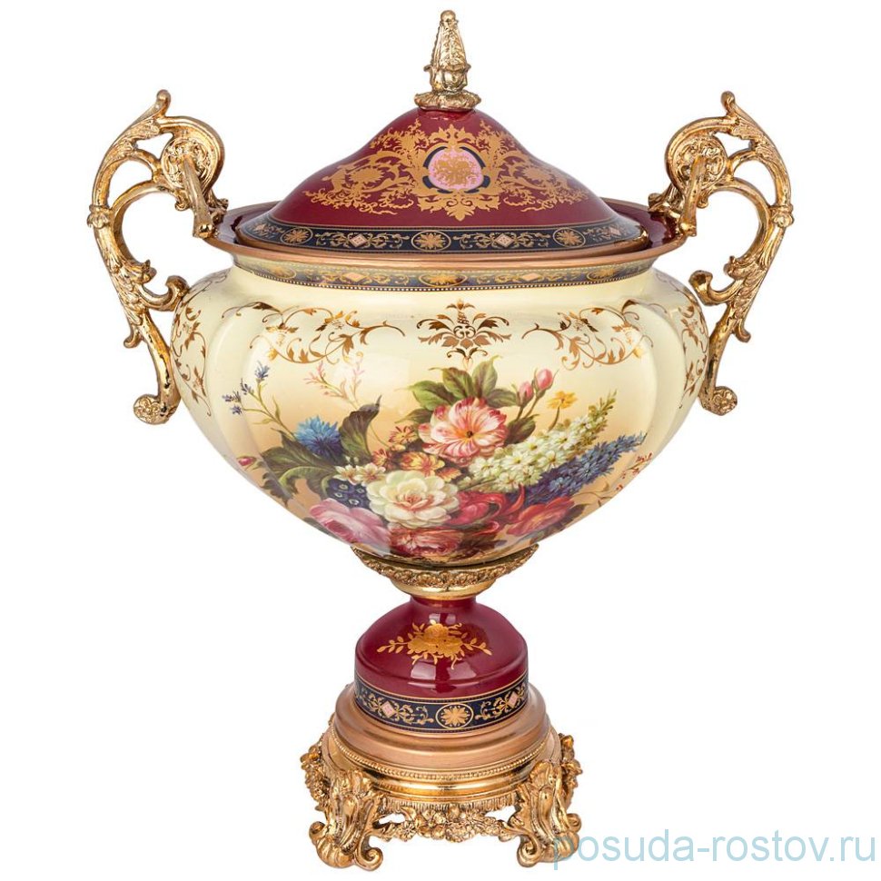 Ваза декоративная 41 х 25 х 50 см н/н с крышкой  / 273803