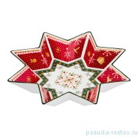 Салатник 26 см Звезда &quot;Christmas Collection /Снежинка красная&quot; / 192433