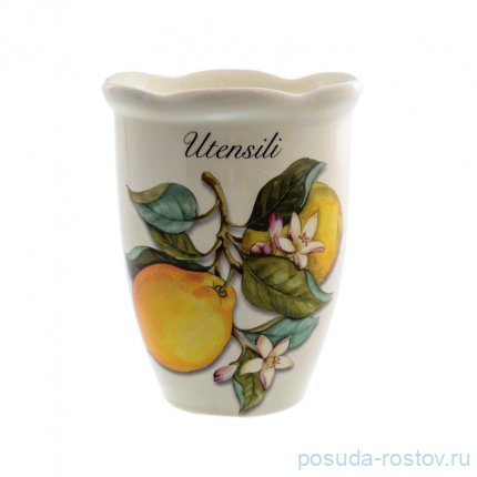 Подставка для кухонных принадлежностей 15 см &quot;Artigianato ceramico /Лимоны&quot; / 156777