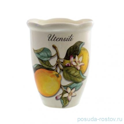 Подставка для кухонных принадлежностей 15 см &quot;Artigianato ceramico /Лимоны&quot; / 156777