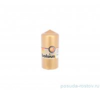 Свеча столбик 12 х 5,8 см &quot;Classic /Золотая /Bolsius&quot; (время горения 33 ч) / 262618