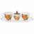 Чайный набор на 2 персоны 5 предметов &quot;Artigianato ceramico /Апельсин и роза&quot; / 228363