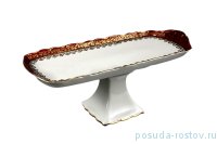 Поднос н/н прямоугольный &quot;Фредерика /Красная с золотыми листиками&quot; / 148783