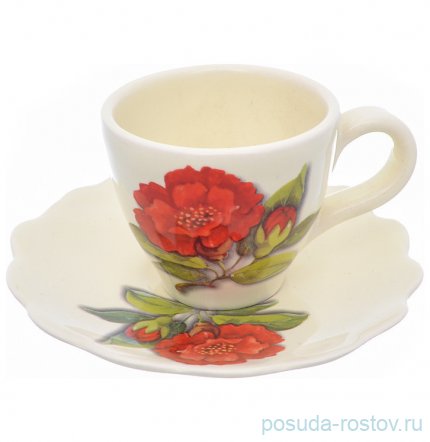Чайная пара 250 мл 1 шт &quot;Artigianato ceramico /Гранат&quot; / 233009