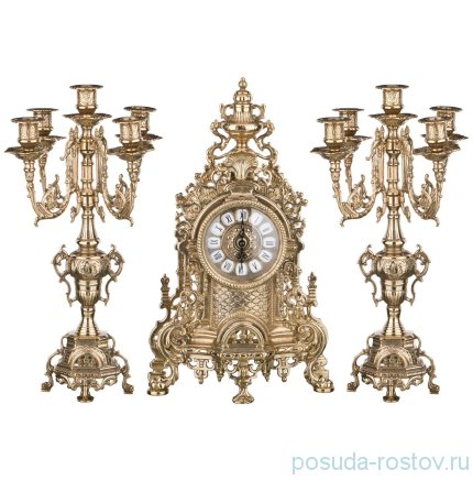 Набор 3 предмета (каминные часы + 2 подсвечника 41 х 10 см) &quot;Stilars&quot;  / 198547