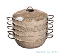 Мантоварка 32 х 10 см с антипригарным покрытием бежевая &quot;GRANITE STEAMER SET&quot; / 296834