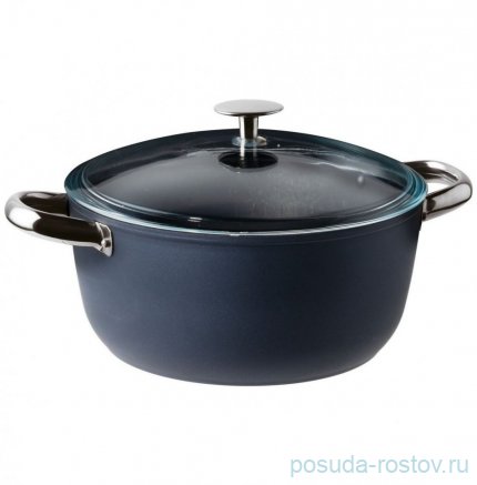 Кастрюля 20 см с крышкой 2,5 л &quot;Midnight Blue&quot; / 351781