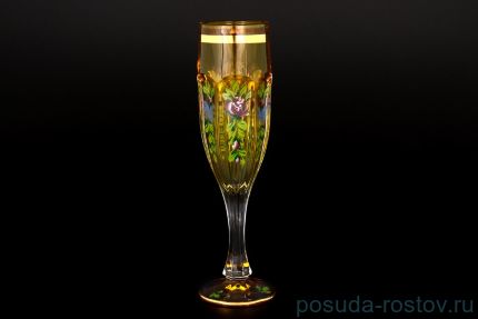 Бокалы для шампанского 150 мл 6 шт &quot;Сафари /Роспись амбер &quot; A-M / 080410