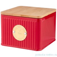 Банка для чайных пакетиков 11 х 11 х 7 см красная 800 мл &quot;Тюдор&quot; / 252388