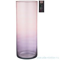 Ваза для цветов 15 х 40 см &quot;Cilindro violet pink drops&quot; / 288735