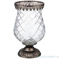 Ваза декоративная 13 х 22 см н/н с металлическими элементами / 209375