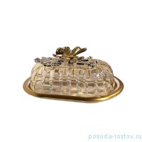 Масленка 20 см медовая &quot;Карэ /Бабочки&quot; / 229399