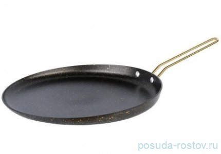 Блинница 32 см антипригарное покрытие чёрная &quot;Granite Crepe Pan /Gold&quot; / 232614
