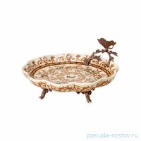 Блюдо декоративное 31 x 31 x 14.5 см н/н &quot;Бабочки&quot; / 342683