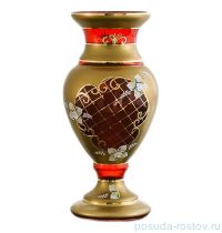 Ваза для цветов 32 см &quot;Лепка красная /с золотом&quot; / 036431