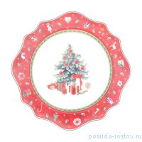 Тарелка 21 см &quot;Christmas world /Bordo&quot; / 273697