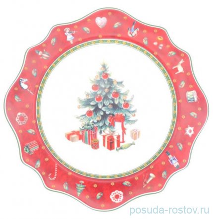 Тарелка 21 см &quot;Christmas world /Bordo&quot; / 273697