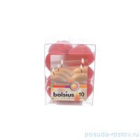 Свечи плавающие 10 шт &quot;Красные /Bolsius&quot; / 257252