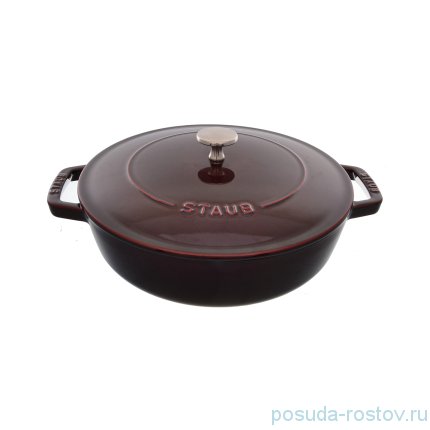 Сотейник 24 см с крышкой бордовый &quot;STAUB&quot; / 232851