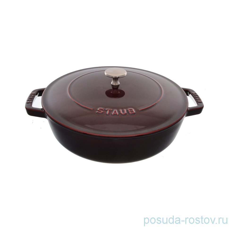 Сотейник 24 см с крышкой бордовый "STAUB" / 232851