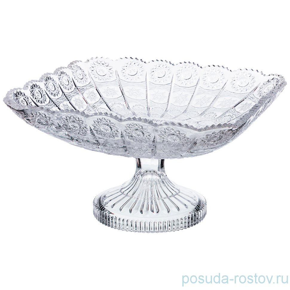 Фруктовница 28 х 28 х 16 см н/н "muza crystal /резная" / 193022