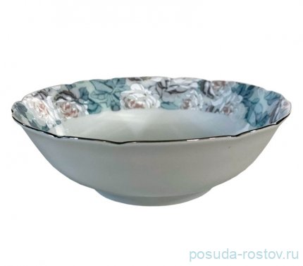 Салатник 20 см &quot;Роза /Голубая роза /платина&quot; / 275023