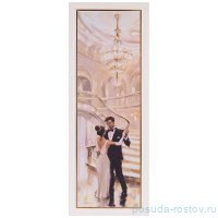 Картина 30 х 90 см /рамка белая с золотой окантовкой / 262069