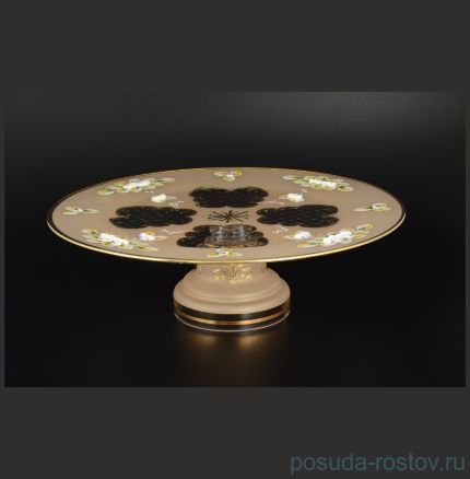 Тортница 30 см н/н матово-золотая &quot;Лепка&quot; U-R / 096634