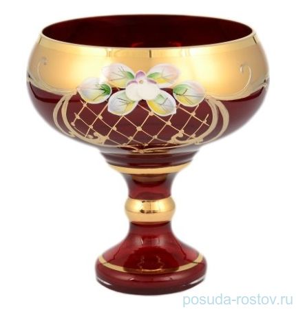 Ваза для конфет 13 см н/н &quot;Лепка красная /9823&quot; S-A / 096742