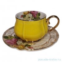 Чайная пара 200 мл 1 шт &quot;Тюльпановая радуга&quot; (жёлтый) / 373933