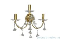 Бра 3 рожковый хрусталь /золото &quot;Биджев&quot; длина-41 см, высота-25 см / 049825