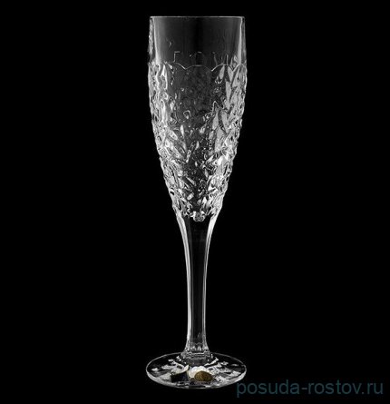 Бокалы для шампанского 180 мл 6 шт &quot;NICOLETTE /Без декора&quot; хрусталь Йиглава / 150799