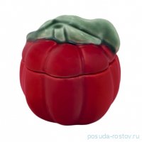 Банка для сыпучих продуктов 9 см красная &quot;Томат&quot; / 255045