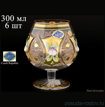 Бокалы для бренди 300 мл 6 шт &quot;Хрусталь с золотом&quot; / 070807