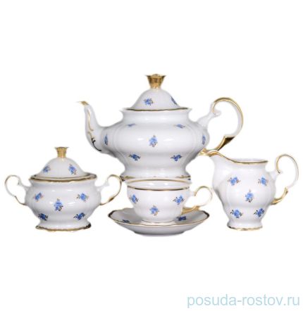 Чайный сервиз на 6 персон 15 предметов &quot;Анжелика /Незабудка&quot; / 027585
