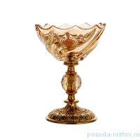 Ваза для конфет 14 x 14 x 18 cм н/н &quot;Розаперла /Золотая&quot; / 101543