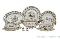 Столовый сервиз на 6 персон 26 предметов &quot;Болеро /Охота белая&quot;  / 203641