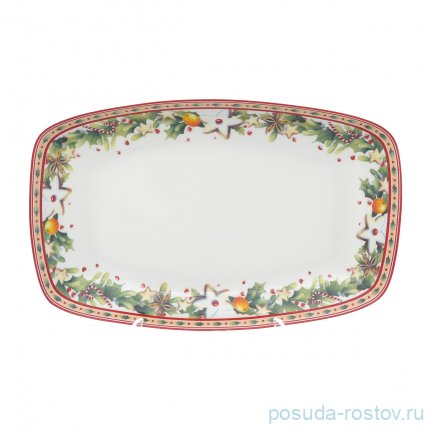 Блюдо 30 х 19 см овальное &quot;Christmas world /Green&quot; / 230085