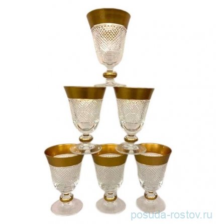Бокалы для белого вина 270 мл 6 шт &quot;Barok /Золото&quot; / 256478