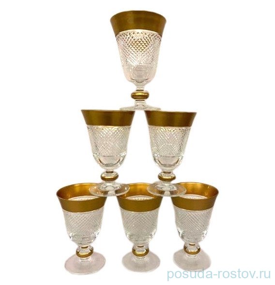 Бокалы для белого вина 270 мл 6 шт "Barok /Золото" / 256478