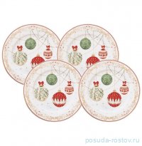 Набор тарелок 19 см 4 шт &quot;Christmas Eve /Новогодние шары&quot; (подарочная упаковка) / 362186