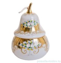 Ваза с крышкой - груша &quot;Лепка белая&quot; большая / 046753