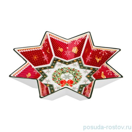 Салатник 26 х 5 см Звезда &quot;Christmas Collection /Венок&quot; / 192435