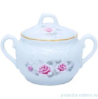 Сахарница 200 мл &quot;Рококо /Серая роза /золото&quot; / 159449