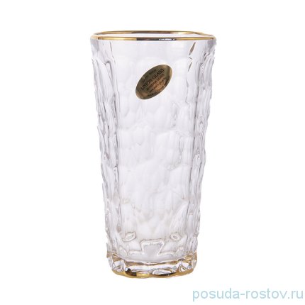 Стаканы для воды 375 мл 6 шт &quot;Мраморные шарики /Золотая отводка&quot; / 200296