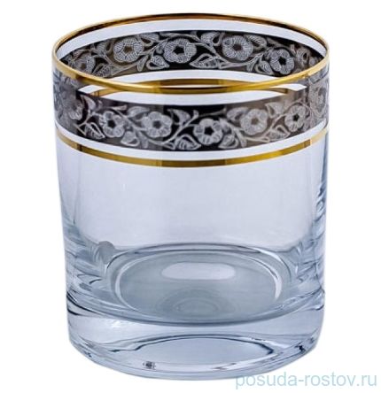 Стаканы для виски 280 мл 6 шт &quot;Барлайн /Цветочный узор на платине&quot; / 119462