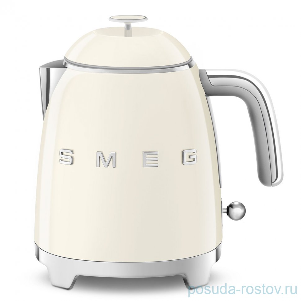 Чайник электрический 800 мл мини 1400 Вт кремовый "Smeg"  / 251738