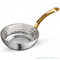 Сковородка 12 х 4,5 см глубокая круглая мини с одной ручкой для подачи &quot;Hammered&quot; / 370333
