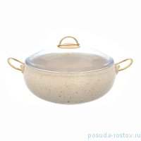 Кастрюля 28 см с крышкой антипригарное покрытие слоновая кость &quot;Leydi /Repast&quot; / 236543
