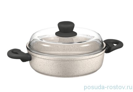 Сотейник 28 см с крышкой антипригарное покрытие &quot;MARMIA&quot; / 164294